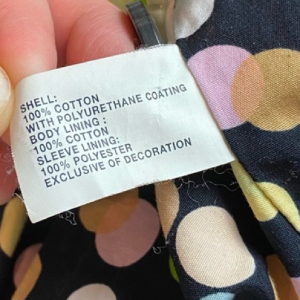 GAP Black Trench Coat with Cream Piping - Picture 9 of 9